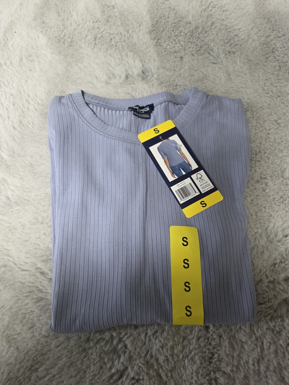 Women's Ribbed Crewneck Sweater - Light Blue